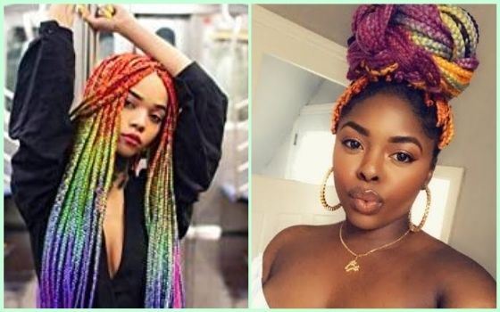 20 Rainbow Braids Inspo For Your Next Hair Appointment - KAYNULI